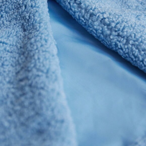 Blue Casual Women's Faux Fur Coat - Picture 8 of 8